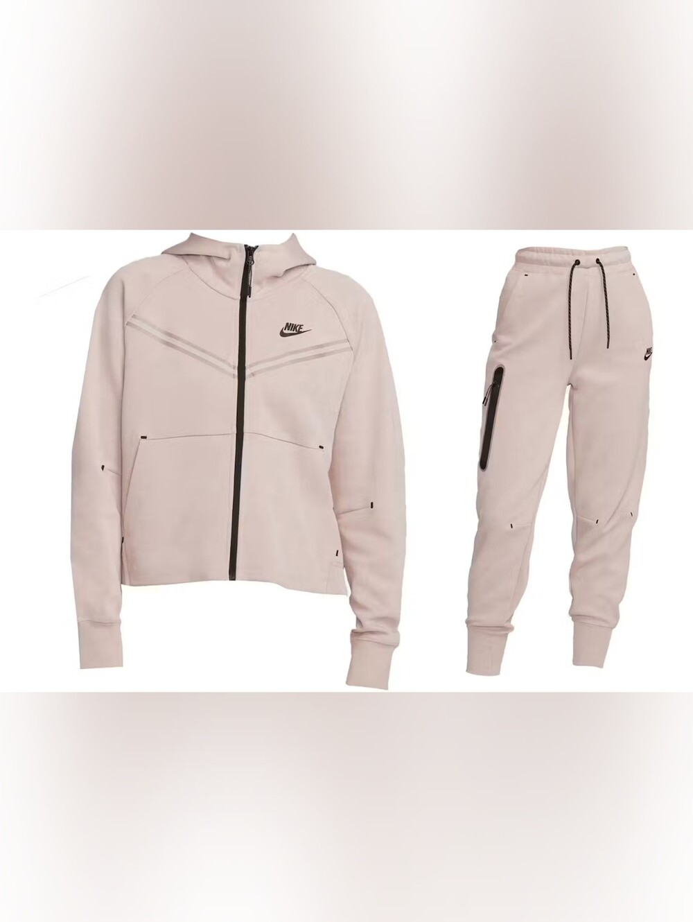 Nike Women’s Cream Bomber Jacket with Hood And Jogger Matching Set